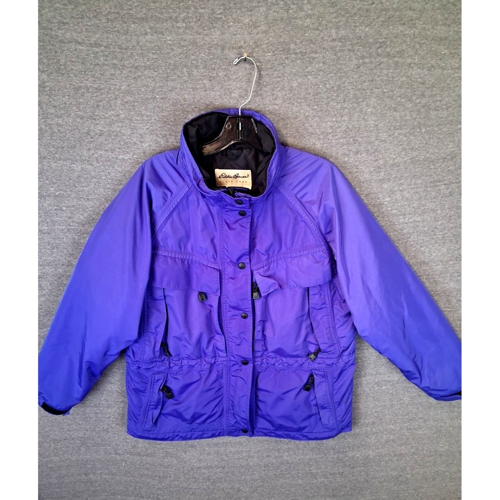 Eddie Bauer Womens Coat‎ M Purple Thinsulate Lite Loft Parka Gorp Nylon Outdoor